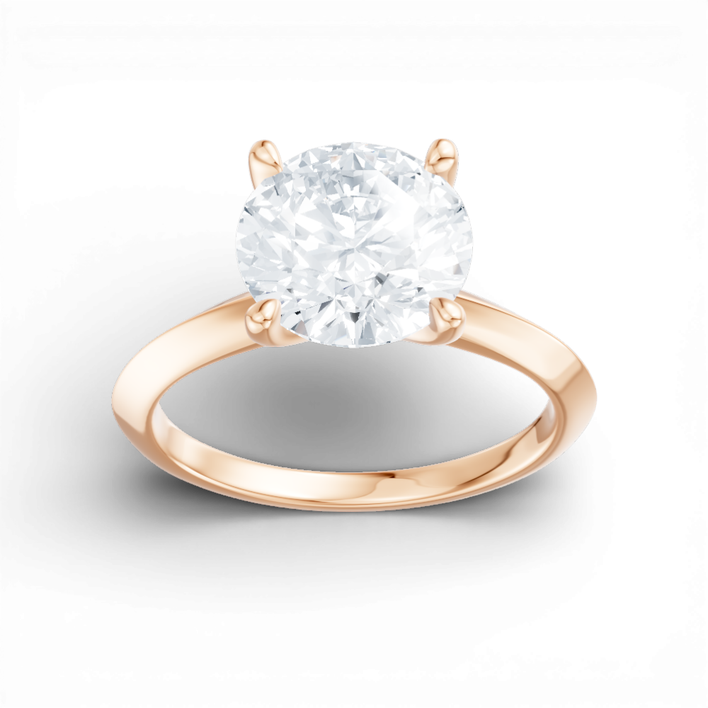 18kt rose gold/round/measurements