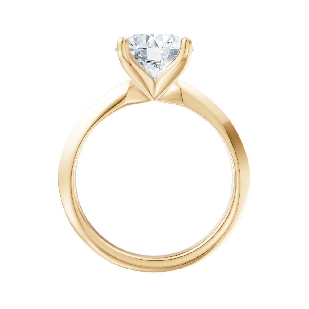 14kt yellow gold/18kt yellow gold/round/front