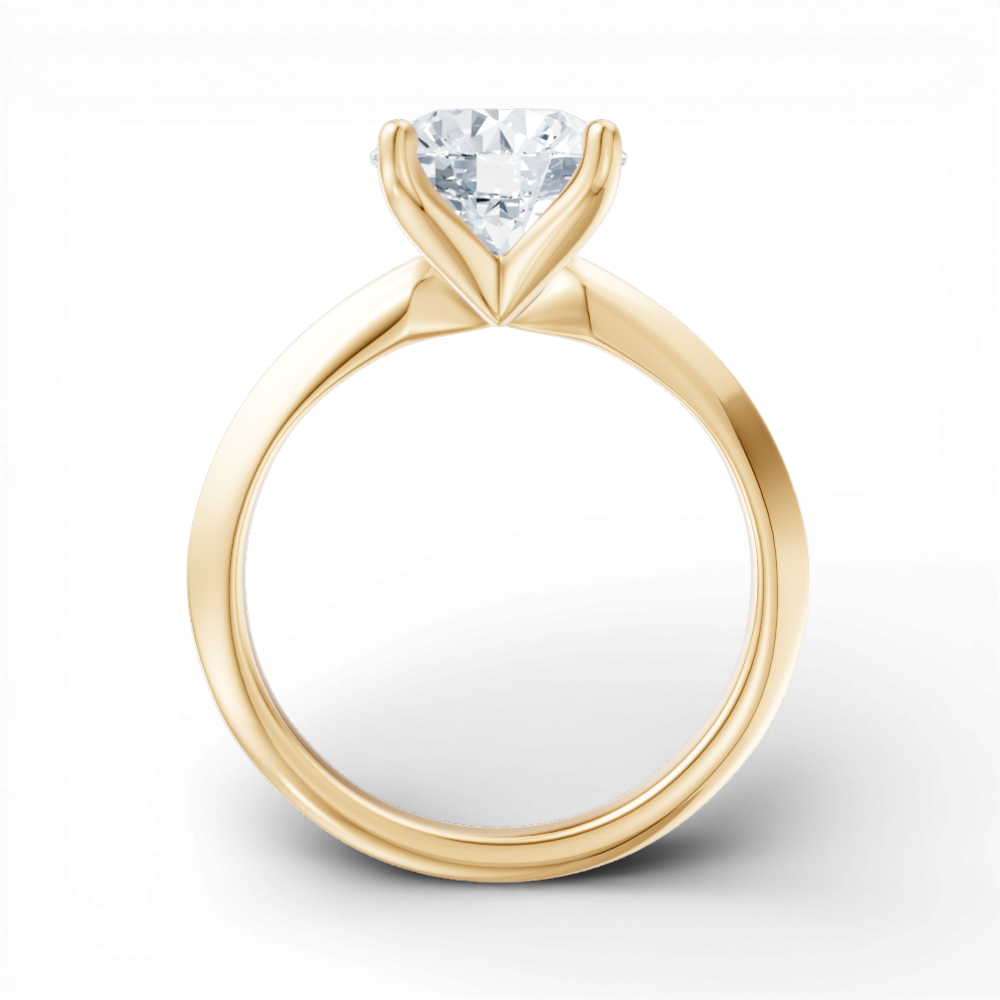 14kt yellow gold/18kt yellow gold/round/front