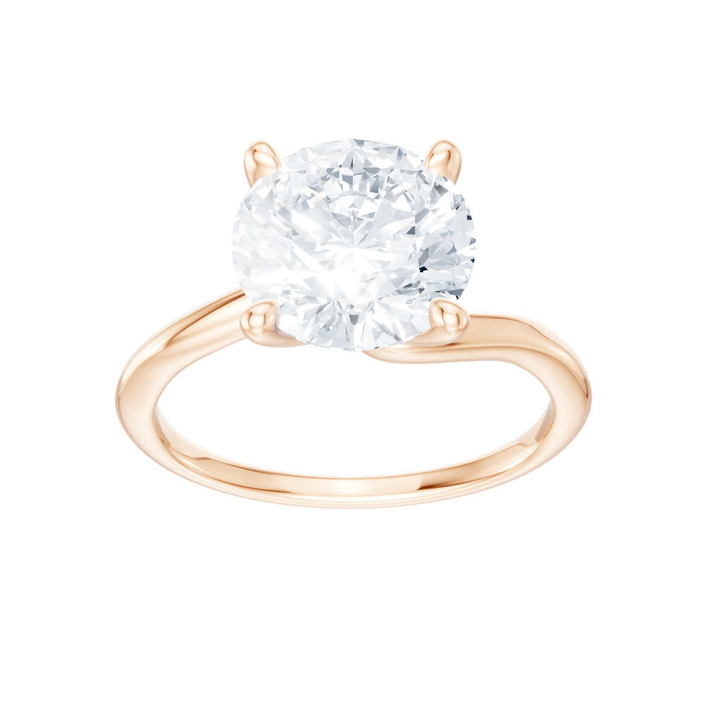 18kt rose gold/round/measurements