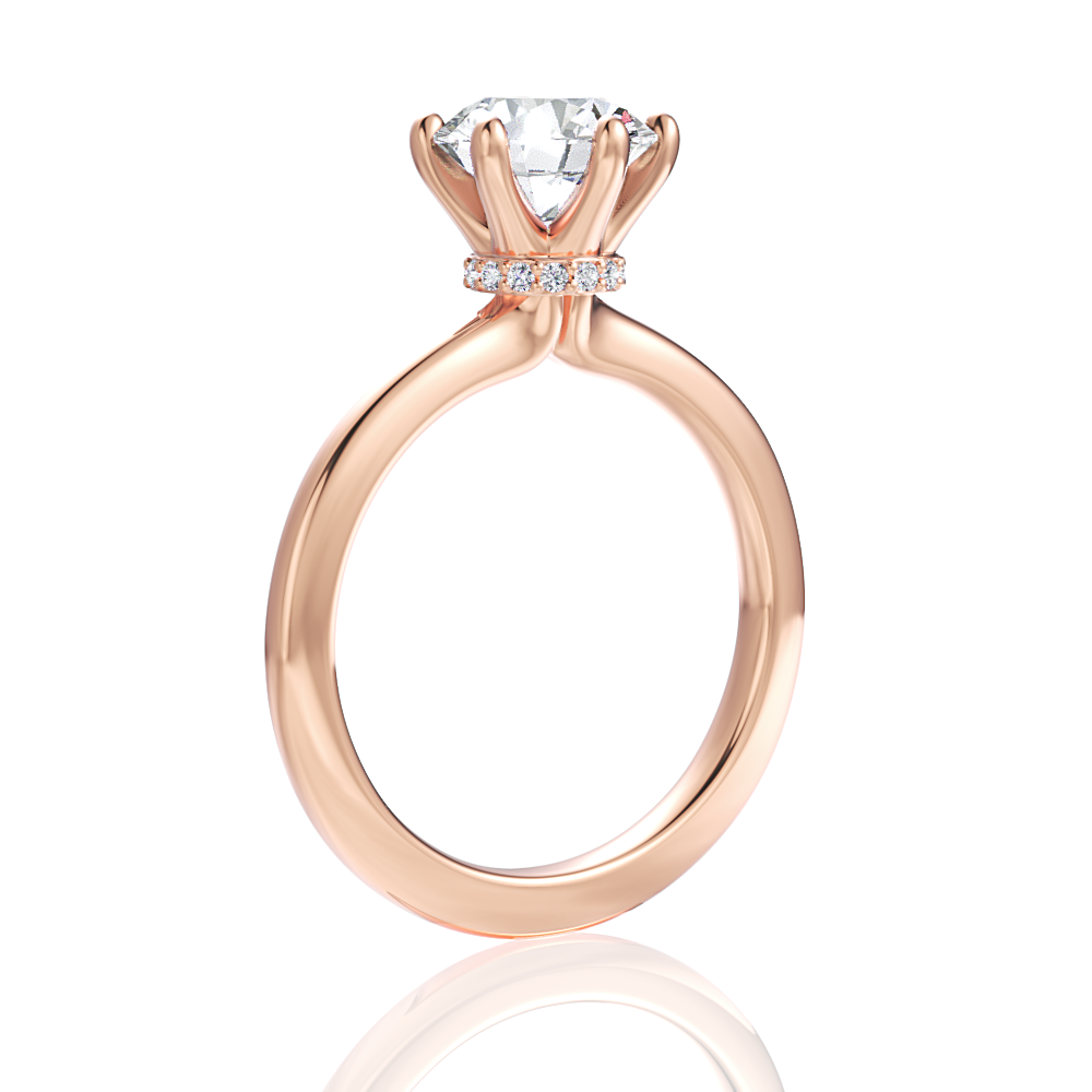 18kt rose gold/round/side