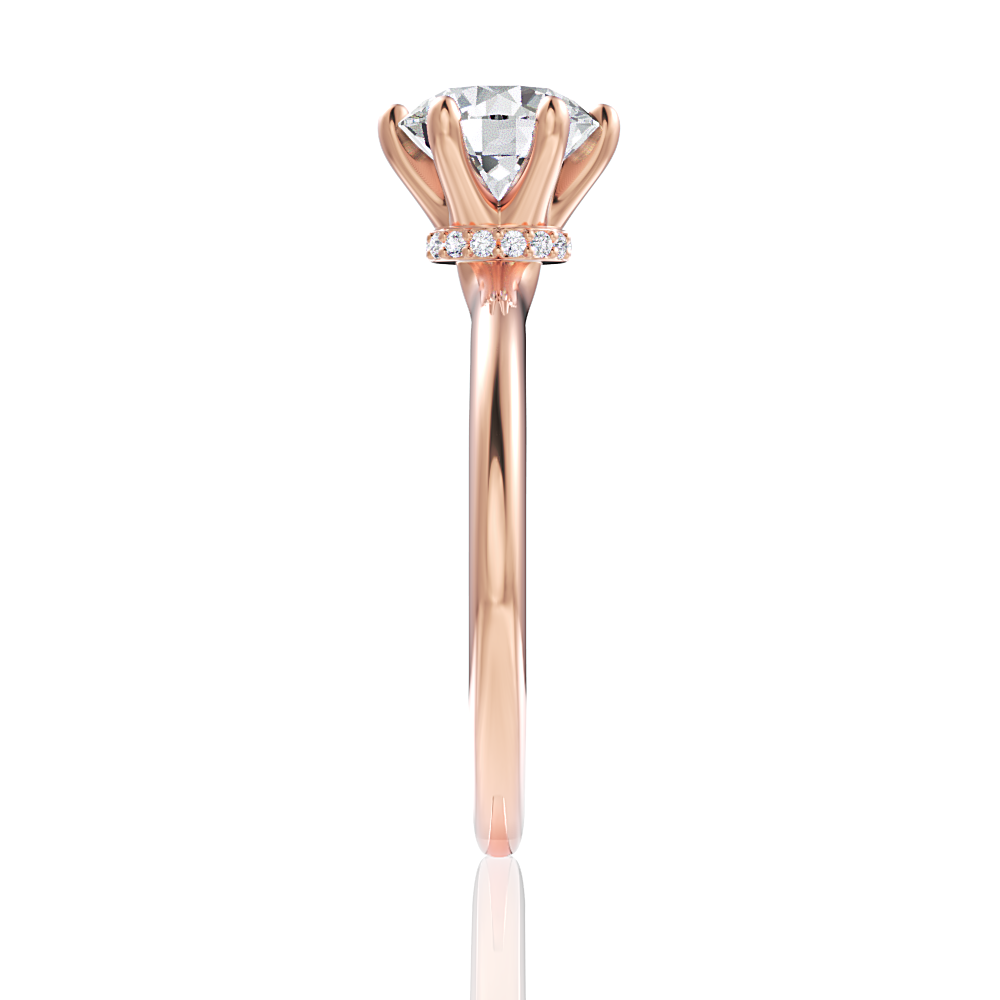 18kt rose gold/round/perspective