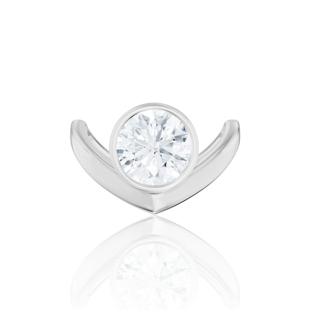 14kt white gold/18kt white gold/platinum/round/top