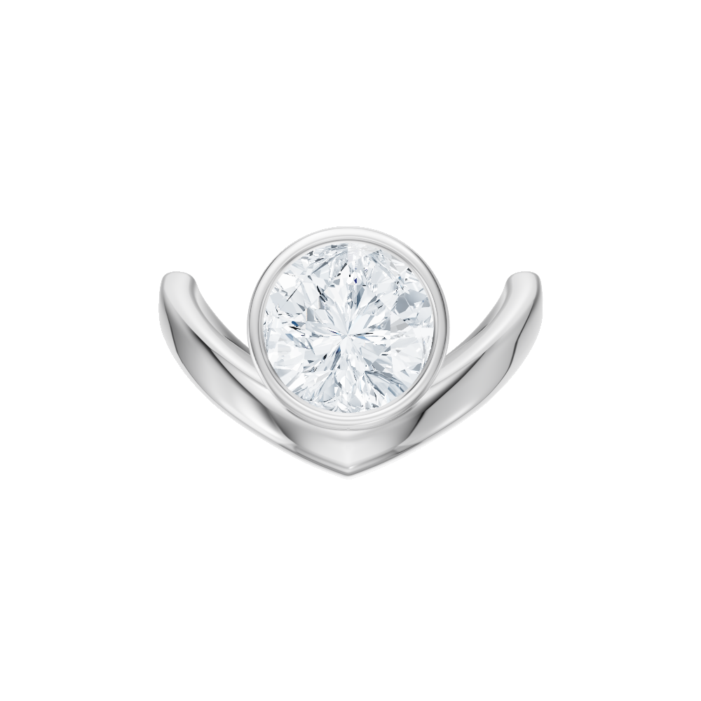 14kt white gold/18kt white gold/platinum/round/top