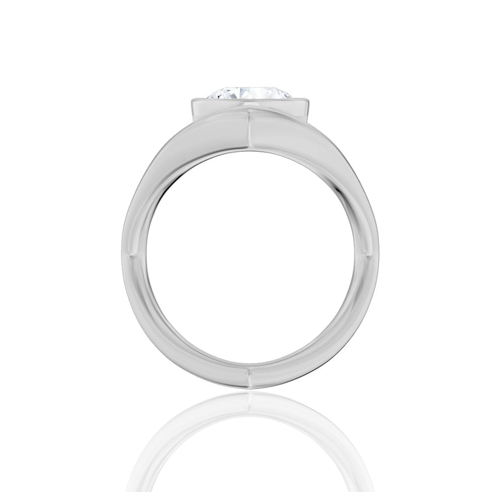 14kt white gold/18kt white gold/platinum/round/side