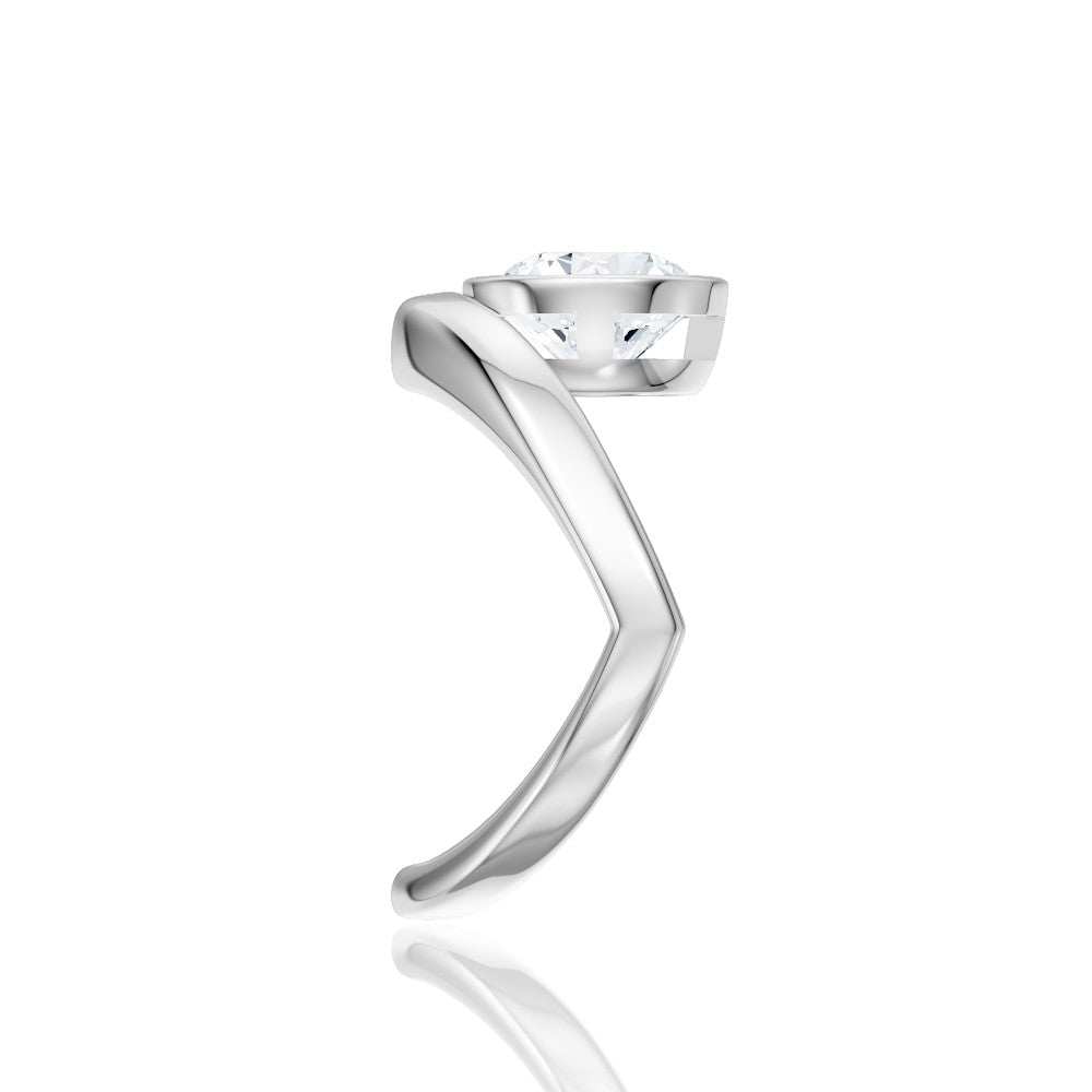 14kt white gold/18kt white gold/platinum/round/perspective