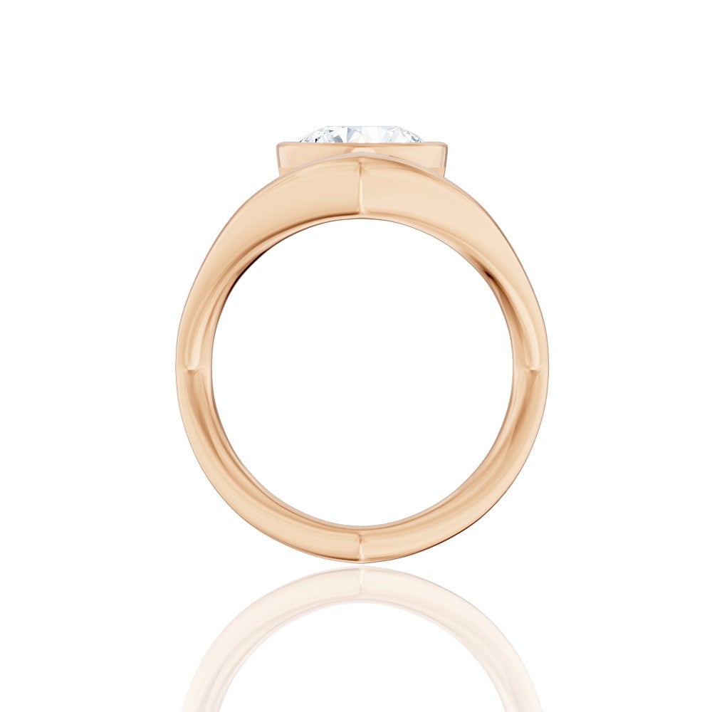 18kt rose gold/round/side