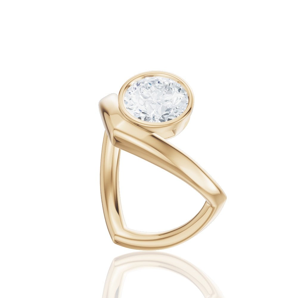 14kt yellow gold/18kt yellow gold/round/front