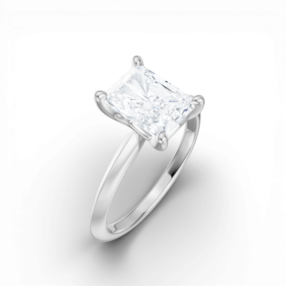 14kt white gold/18kt white gold/platinum/radiant/perspective