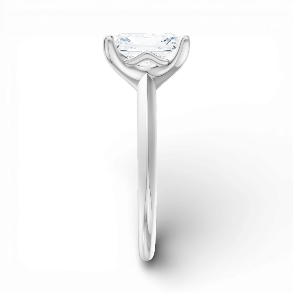 14kt white gold/18kt white gold/platinum/radiant/side