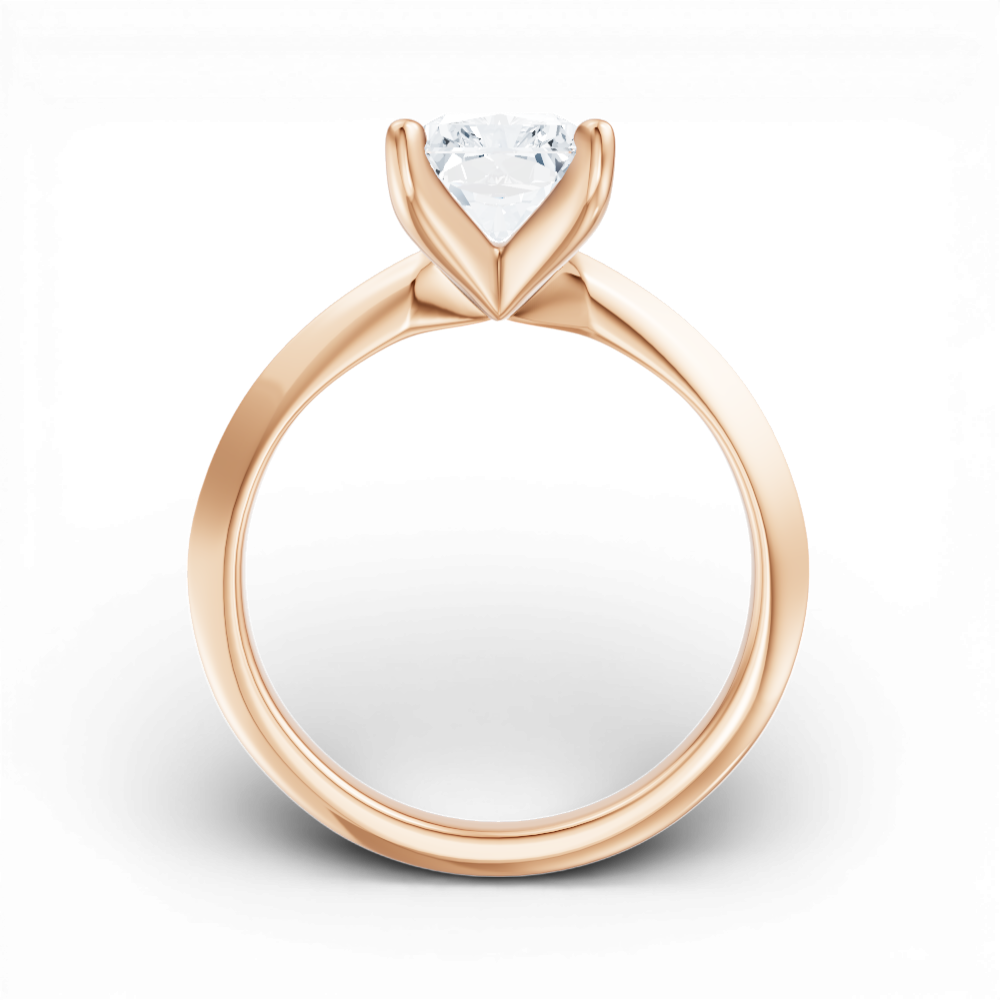 18kt rose gold/radiant/front