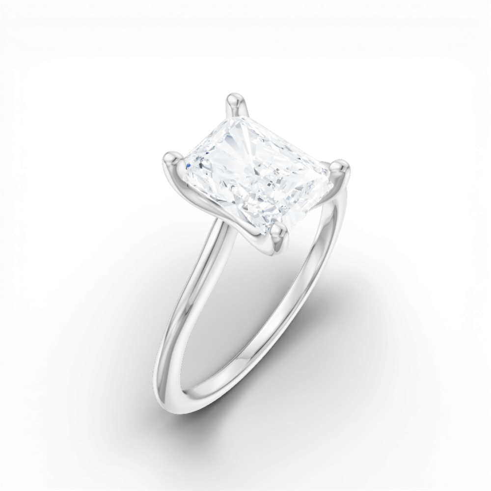 14kt white gold/18kt white gold/platinum/radiant/perspective