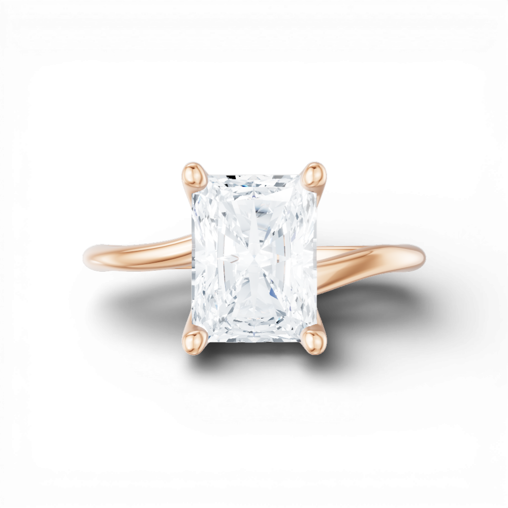 18kt rose gold/radiant/model