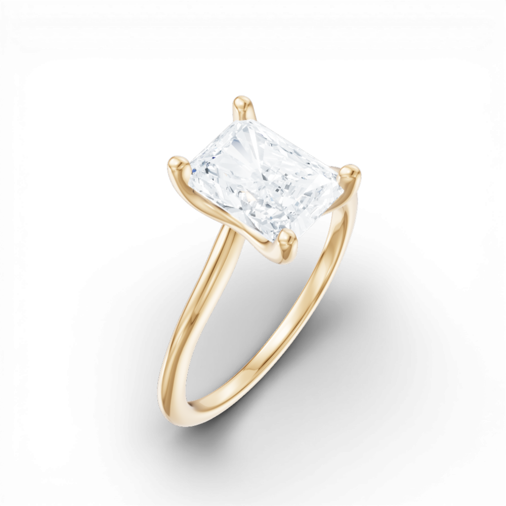 14kt yellow gold/18kt yellow gold/radiant/perspective