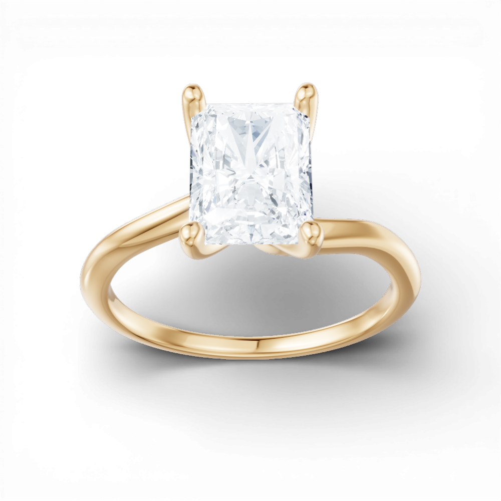 14kt yellow gold/18kt yellow gold/radiant/meaurements