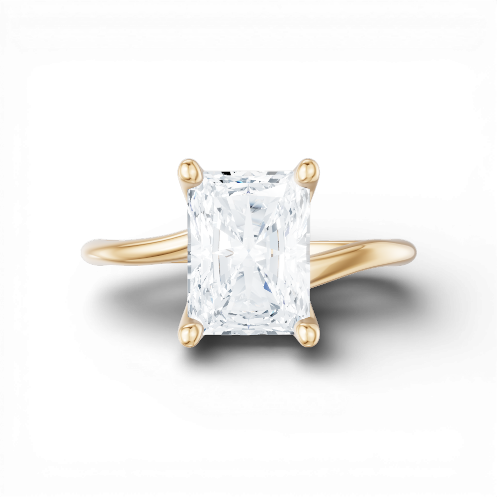 14kt yellow gold/18kt yellow gold/radiant/model