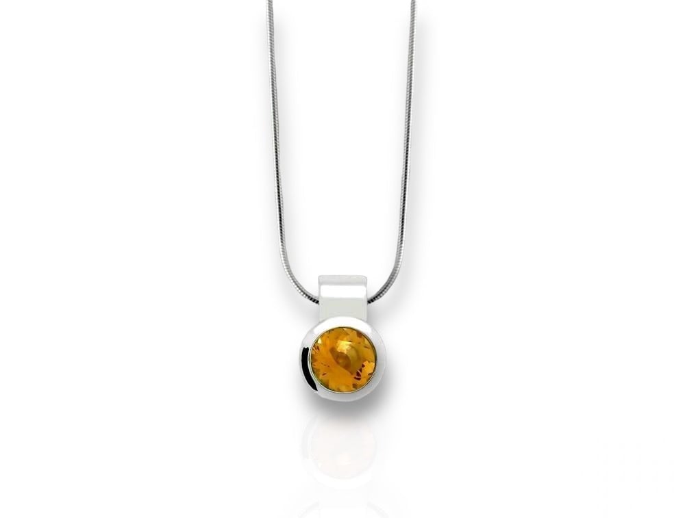 sterling silver/citrine/top