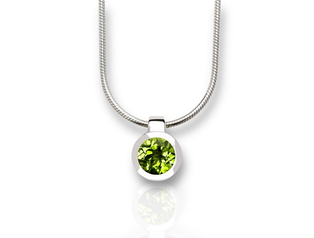 sterling silver/peridot/top