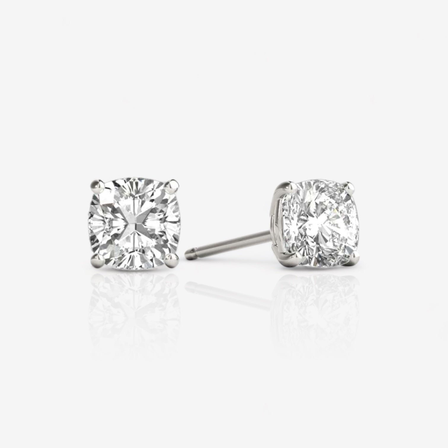 14kt White Gold/18kt white gold/platinum/0.60 CTW/0.80 CTW/1.00 CTW/push-back/screw-back/top