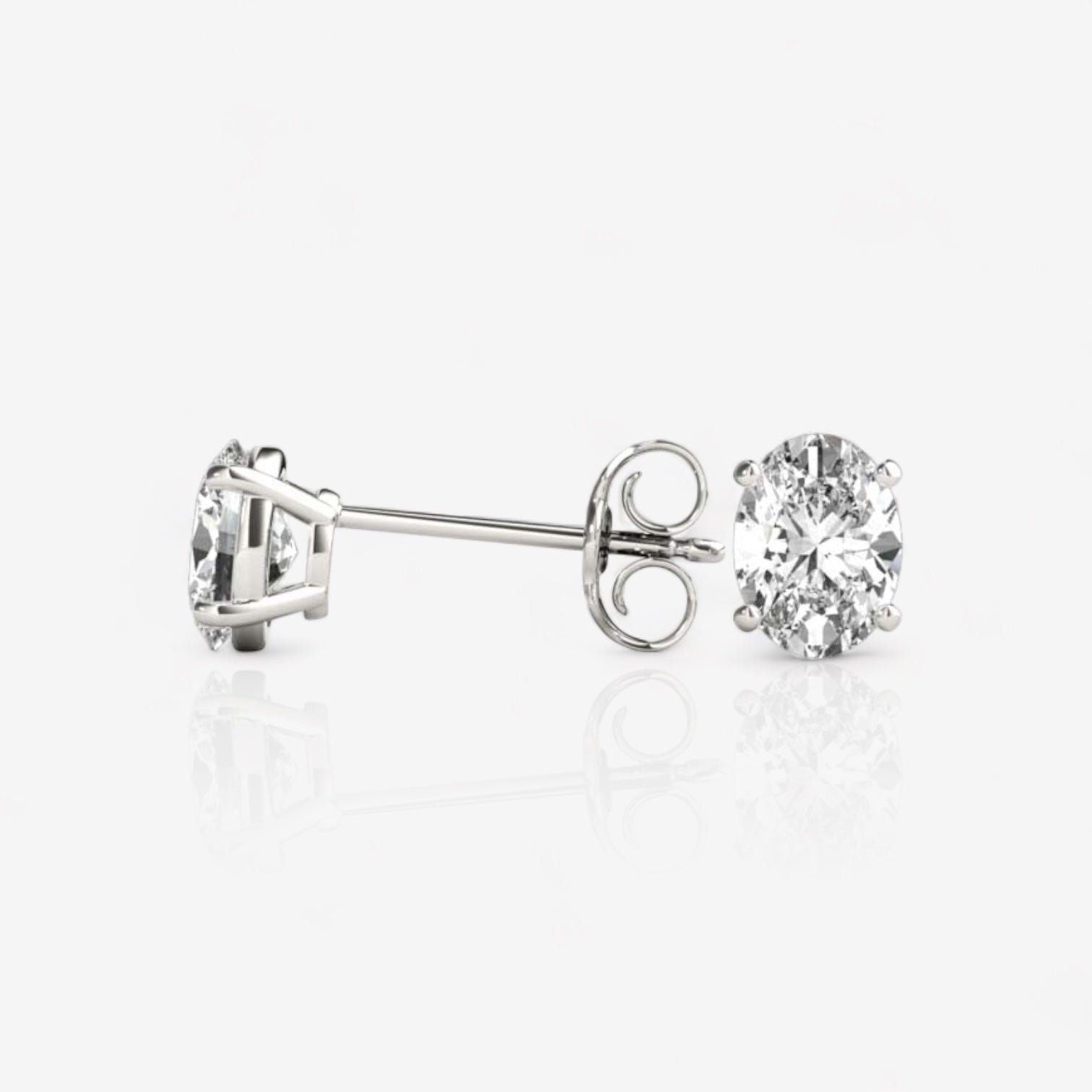 14kt White Gold/18kt white gold/platinum/0.60/0.80/1.00/push-back/screw-back/side