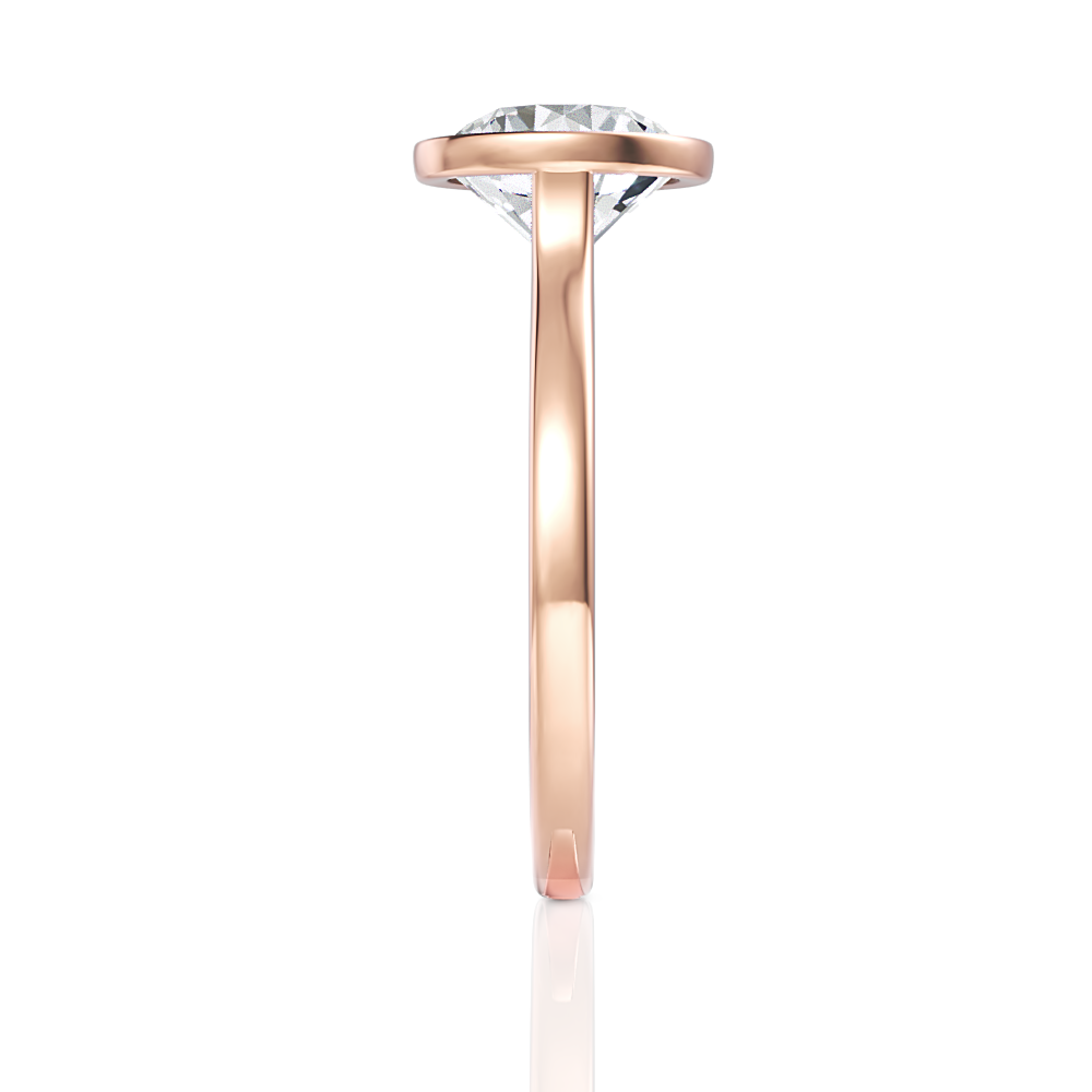 18kt rose gold/round/side