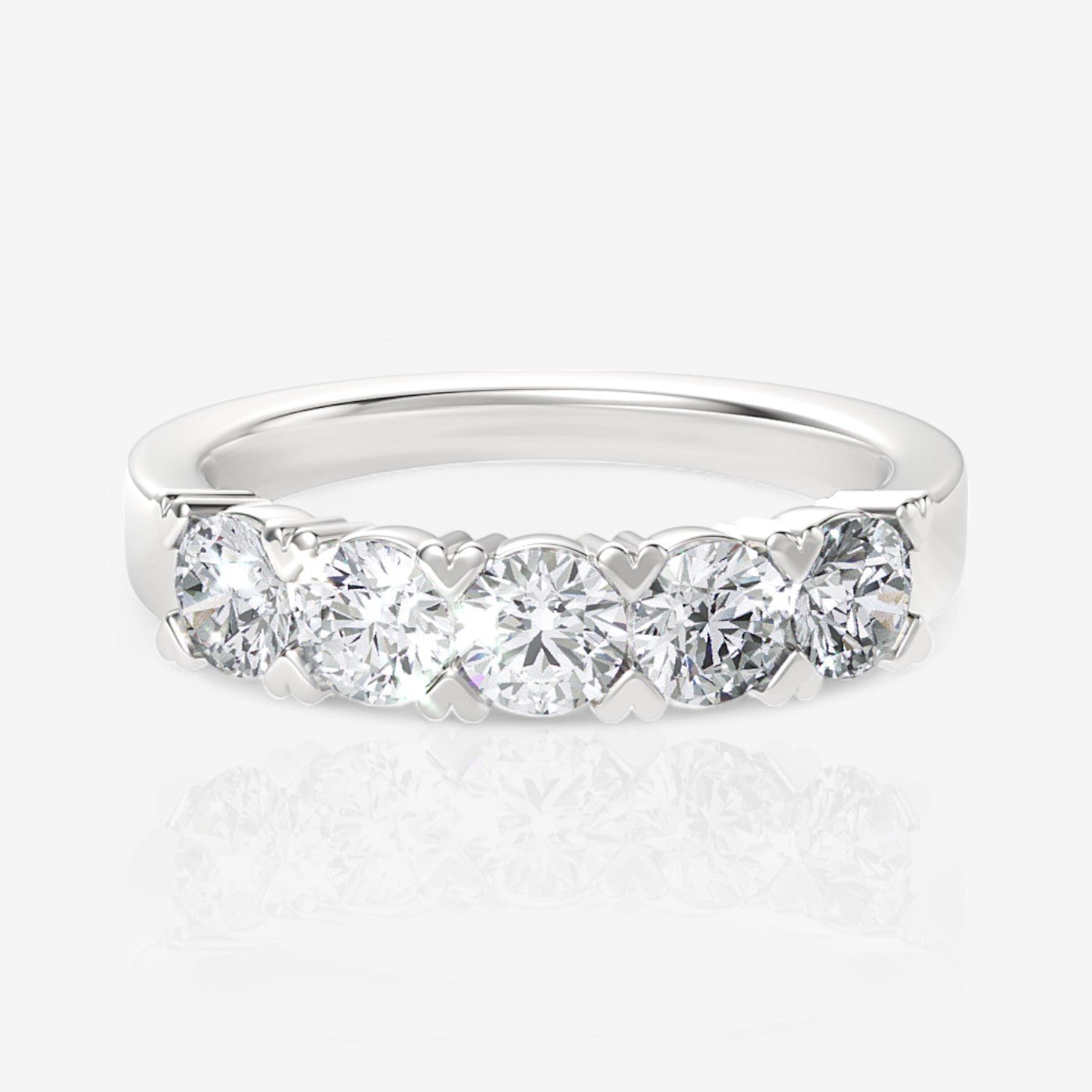14kt white gold/18kt white gold/platinum/1.00/top