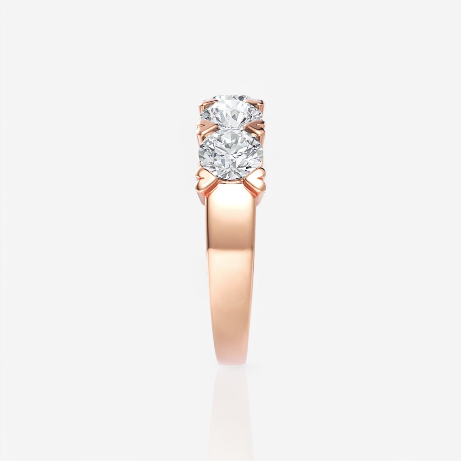 18kt rose gold/2.00/side