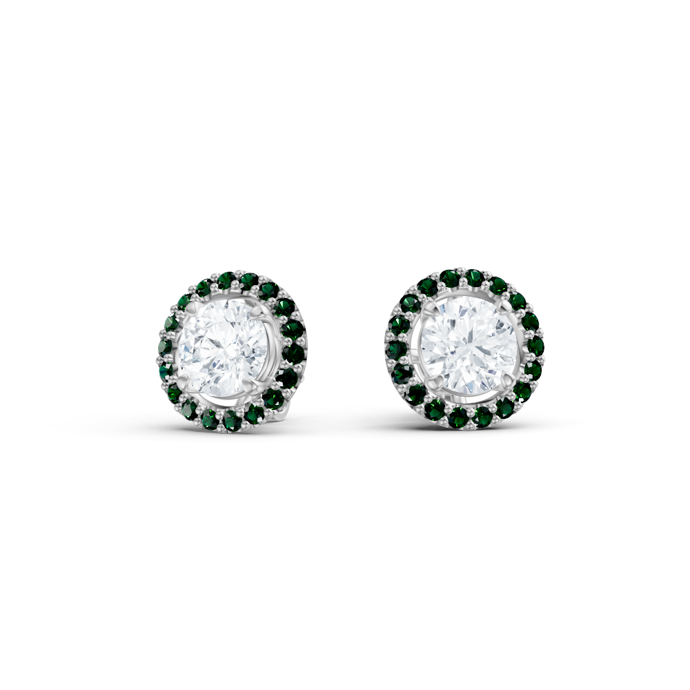14kt white gold/18kt white gold/18kt yellow gold/18kt rose gold/platinum/Fits 1.00 CTW Round Four-Prong Studs/Fits 1.50 CTW Round Four-Prong Studs/Fits 2.00 CTW Round Four-Prong Studs/Fits 3.00 CTW Round Four-Prong Studs/Fits 4.00 CTW Round Four-Prong Studs/side
