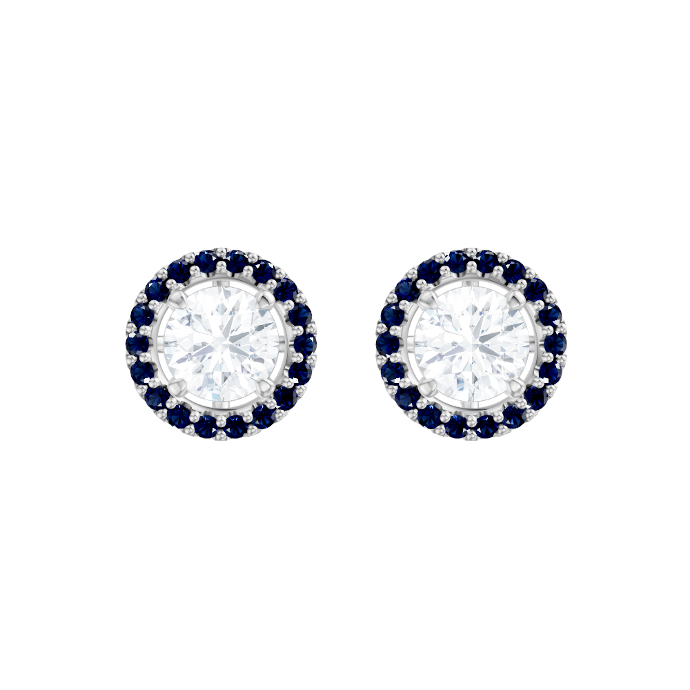 14kt white gold/18kt white gold/platinum/Fits 1.00 CTW Round Four-Prong Studs/Fits 1.50 CTW Round Four-Prong Studs/Fits 2.00 CTW Round Four-Prong Studs/Fits 3.00 CTW Round Four-Prong Studs/Fits 4.00 CTW Round Four-Prong Studs/front