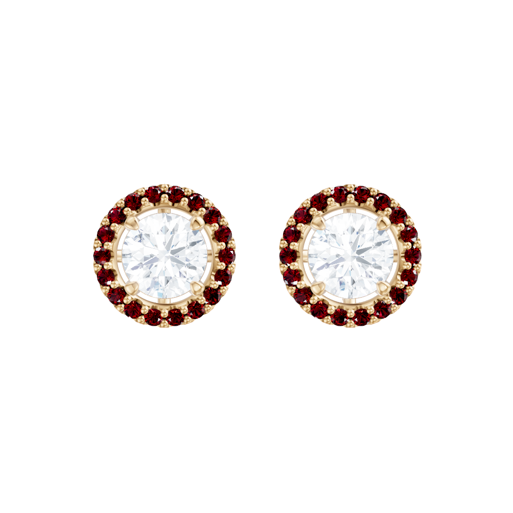14kt white gold/18kt white gold/18kt yellow gold/18kt rose gold/platinum/Fits 1.00 CTW Round Four-Prong Studs/Fits 1.50 CTW Round Four-Prong Studs/Fits 2.00 CTW Round Four-Prong Studs/Fits 3.00 CTW Round Four-Prong Studs/Fits 4.00 CTW Round Four-Prong Studs/front