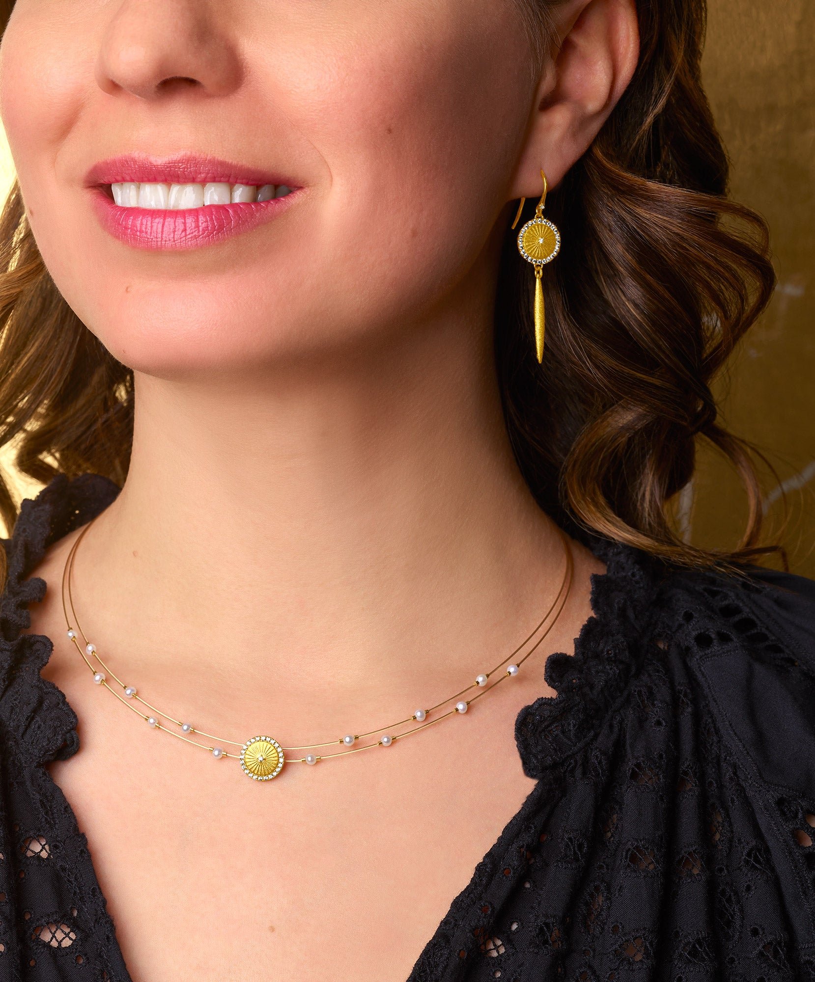 Gold Plated Sterling Silver/top