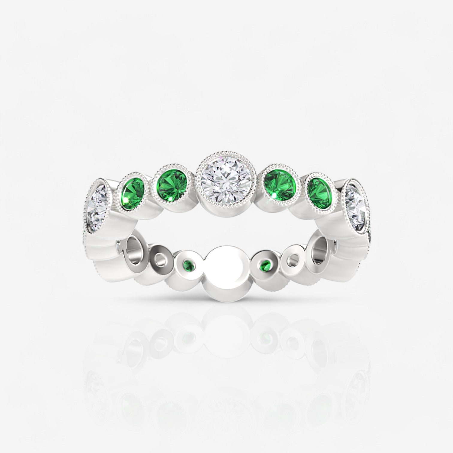 14kt white gold/18kt white gold/platinum/1.35/top