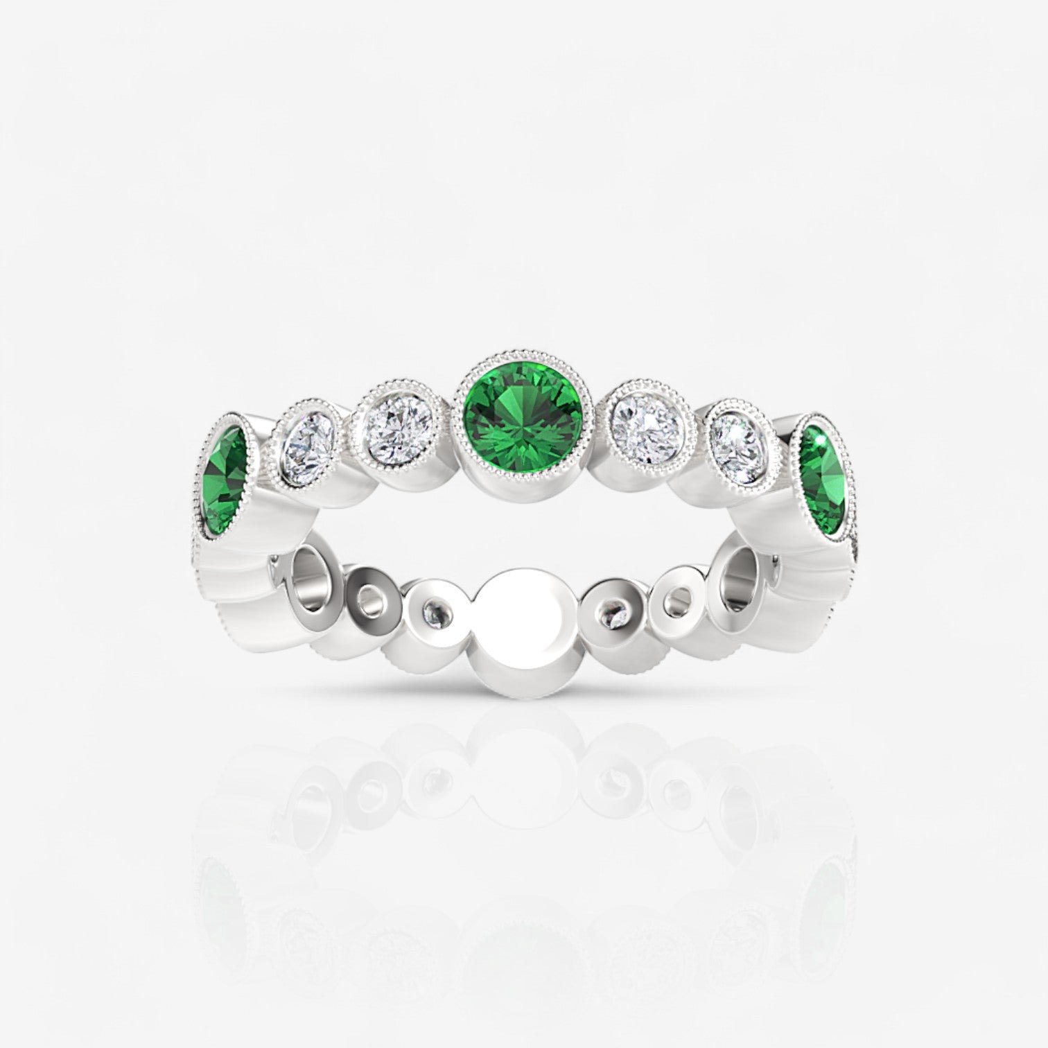 14kt white gold/18kt white gold/platinum/1.35/top
