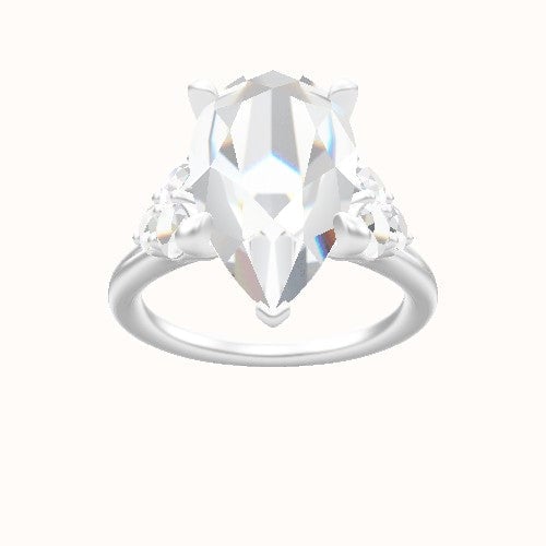 Cathedral Band with Round Sidestones (0.50 CTW) Engagement Ring With Accent Diamond Head