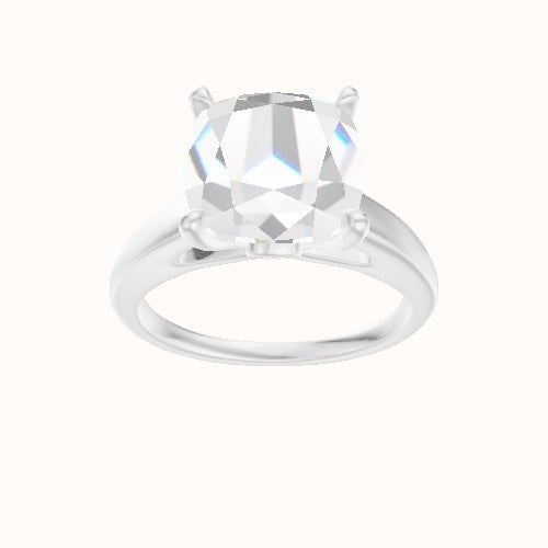 Cathedral Engagement Ring With Accent Diamond Head