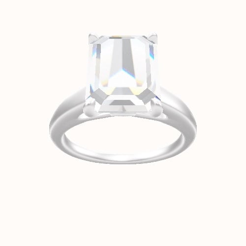 Cathedral Engagement Ring With Accent Diamond Head