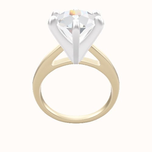 Cathedral Engagement Ring With Classic Six Prong Head