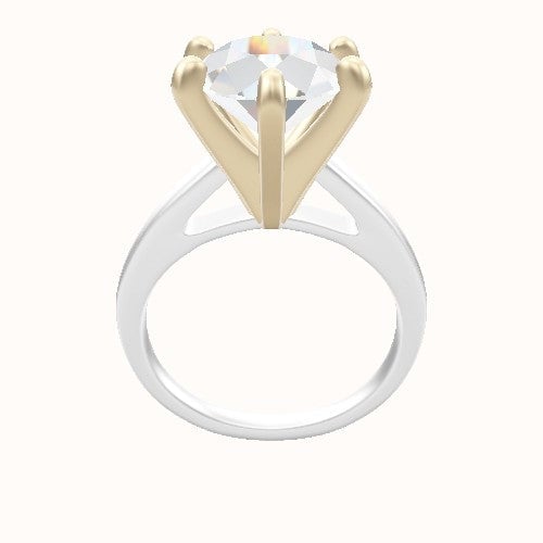 Cathedral Engagement Ring With Classic Six Prong Head