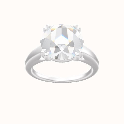 Cathedral Engagement Ring With Double Prongs Head