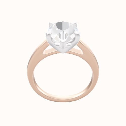 Cathedral Engagement Ring With Four Prong Head