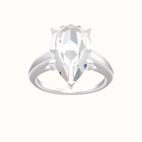 Cathedral Engagement Ring With Four Prong Head