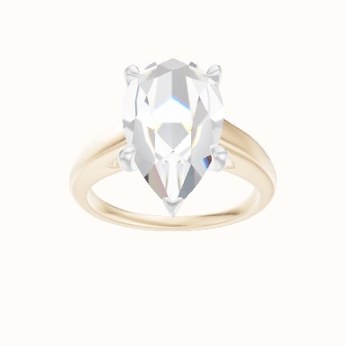 Cathedral Engagement Ring With Four Prong Head