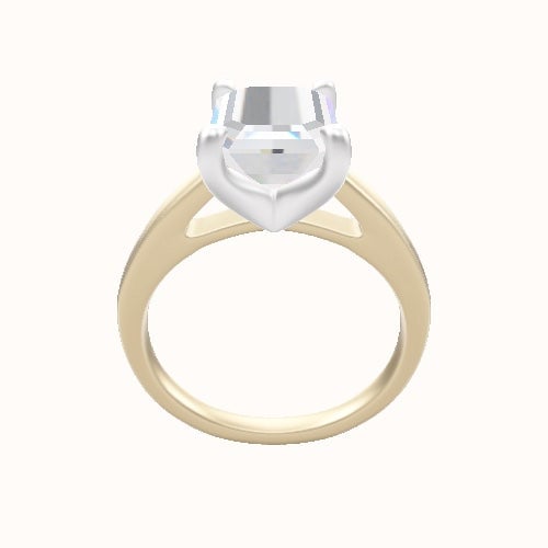 Cathedral Engagement Ring With Four Prong Head