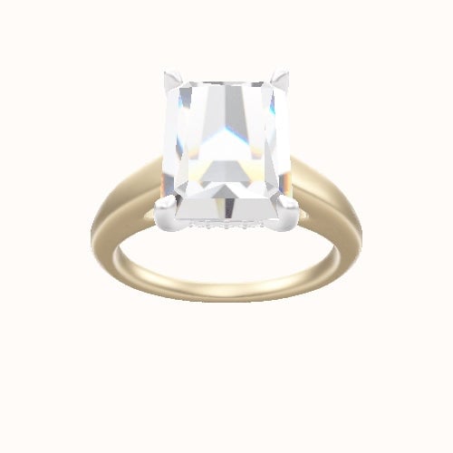 Cathedral Engagement Ring With Front set gallery Head