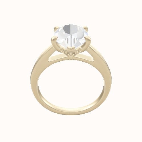 Cathedral Engagement Ring With Front set gallery Head