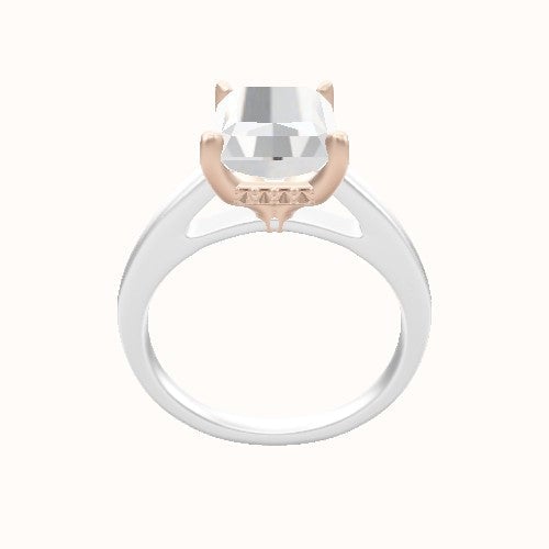 Cathedral Engagement Ring With Front set gallery Head