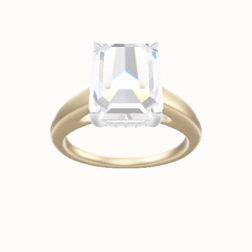 Cathedral Engagement Ring With Front set gallery Head