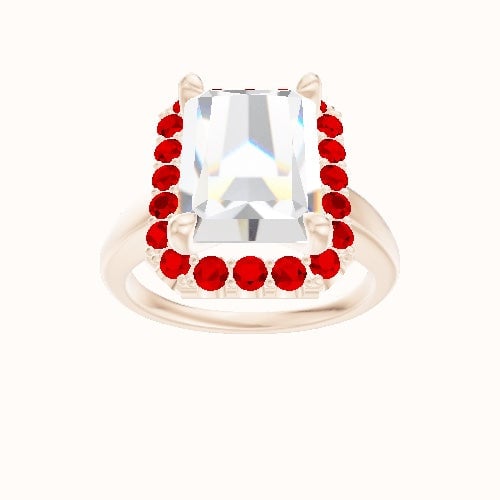 Cathedral Engagement Ring With Halo Head