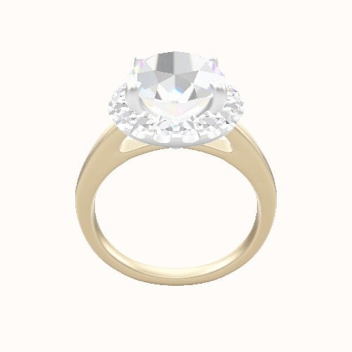 Cathedral Engagement Ring With Halo Head