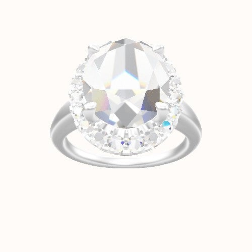 Cathedral Engagement Ring With Halo Head